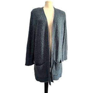 Alexandra + Oak Blue Knit Long Open Front Cardigan Sz XXL Womens Warm Winter Out